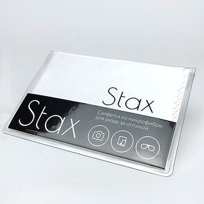 Салфетка Stax для ухода за очками 15х18 см, арт. сфэ-б белый