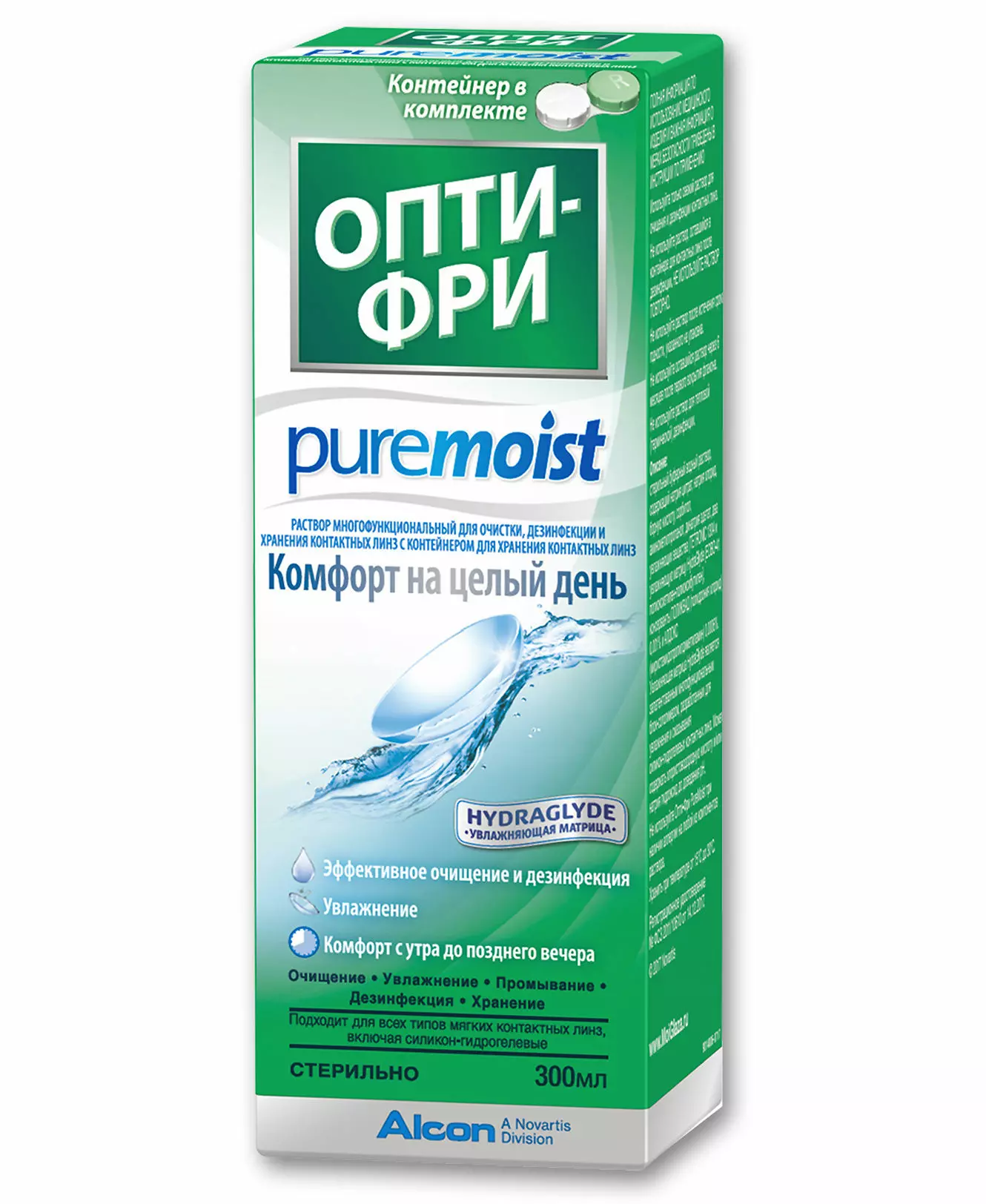 Раствор Опти-Фри PureMoist (300 ml + контейнер) -1