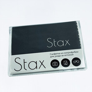 Салфетка Stax для ухода за очками 15х18 см, арт. сфэ-с серый